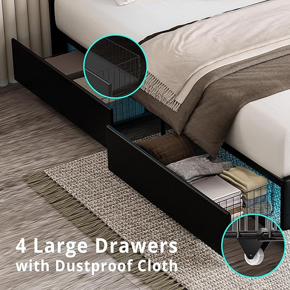 LIKIMIO PU Leather Bed
