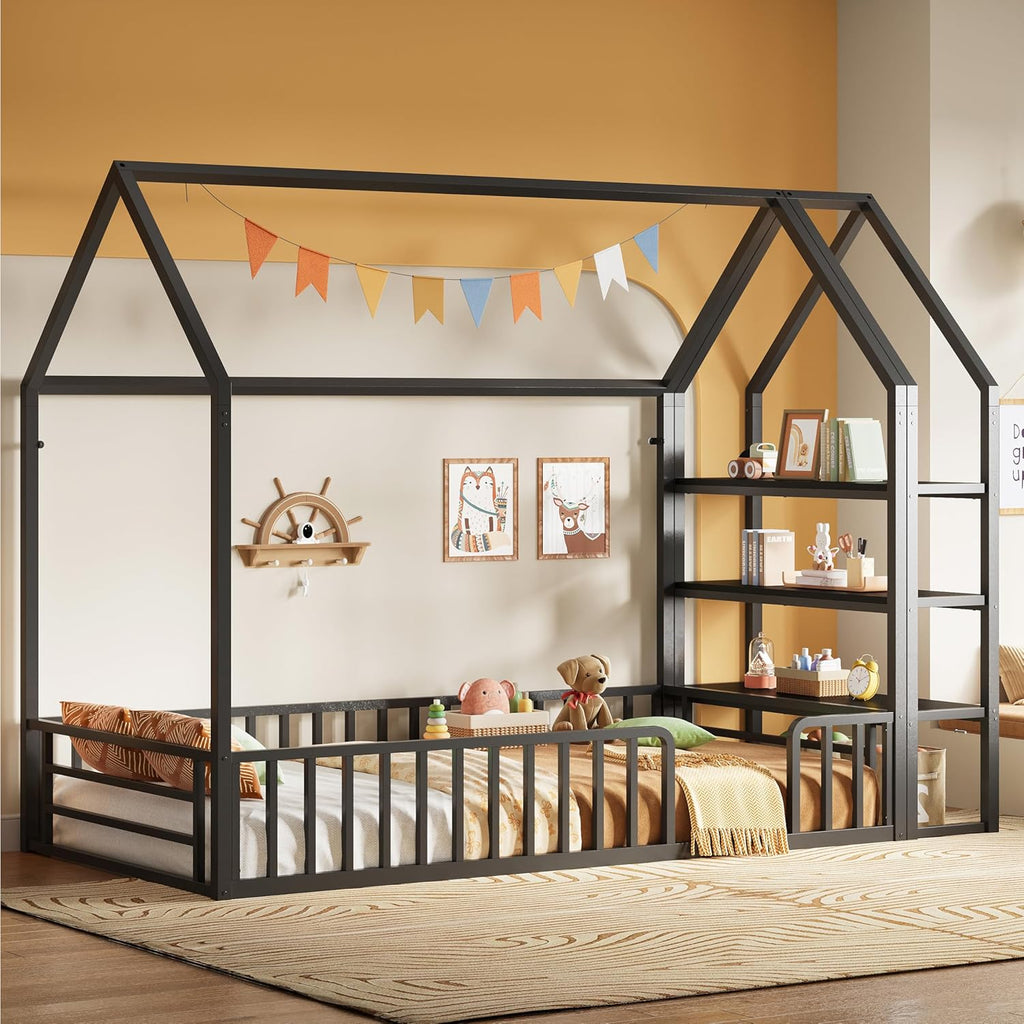 LIKIMIO Floor-standing Storage Loft Bed Frame