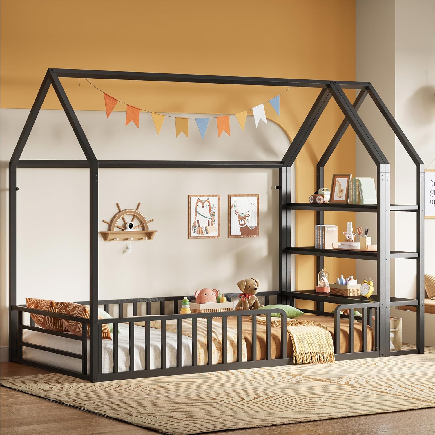 LIKIMIO Floor-standing Storage Loft Bed Frame