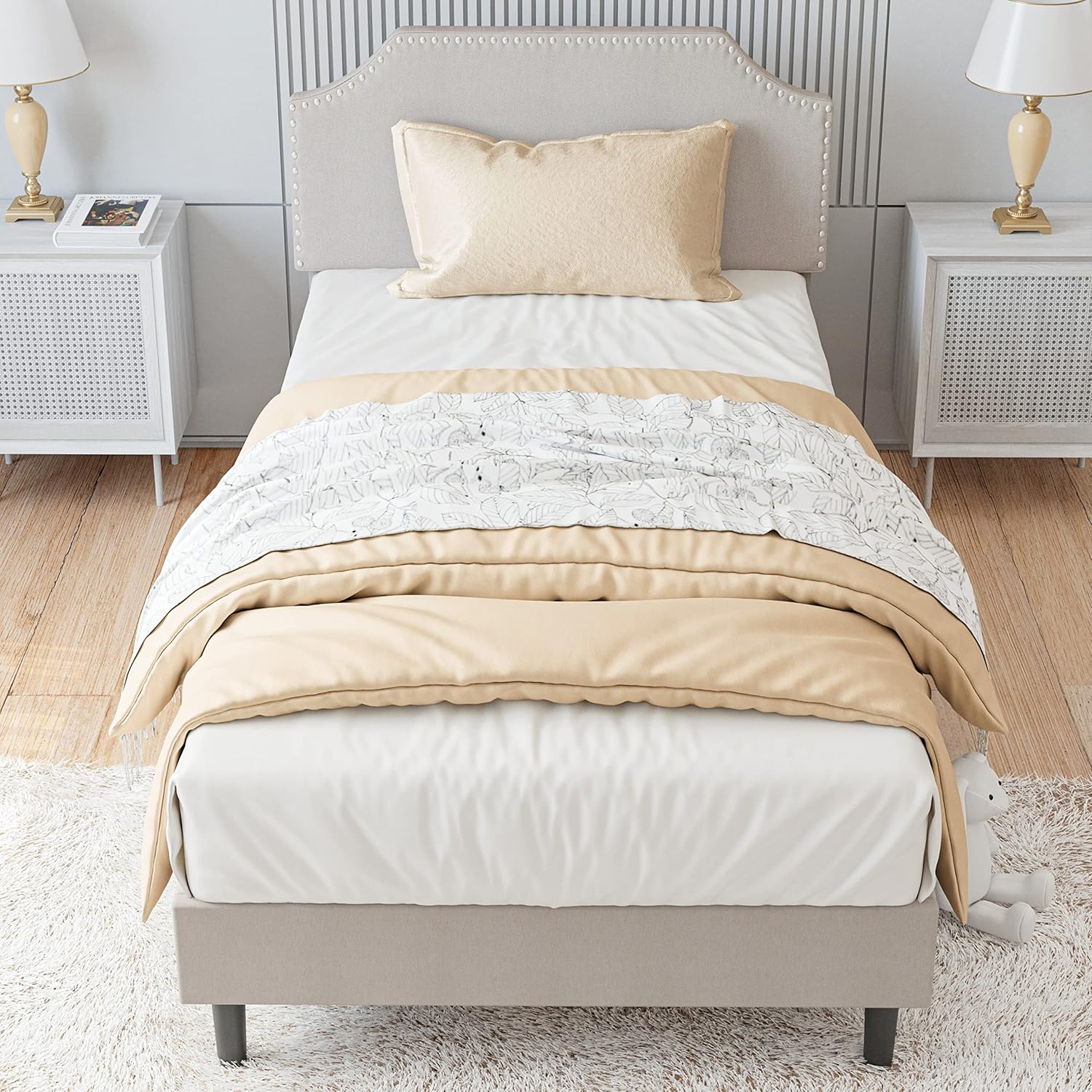 LIKIMIO Signature Nailhead Bed Frame