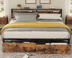 LIKIMIO Storage Retro Bed Frame