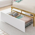 LIKIMIO Armrests Headboard & RGB Light Bed Frame