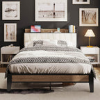 LIKIMIO Element Nest Series Full XL Bed Frame, Dark Grey