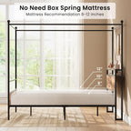 LIKIMIO Multifunctional Four-Post Bed Frame