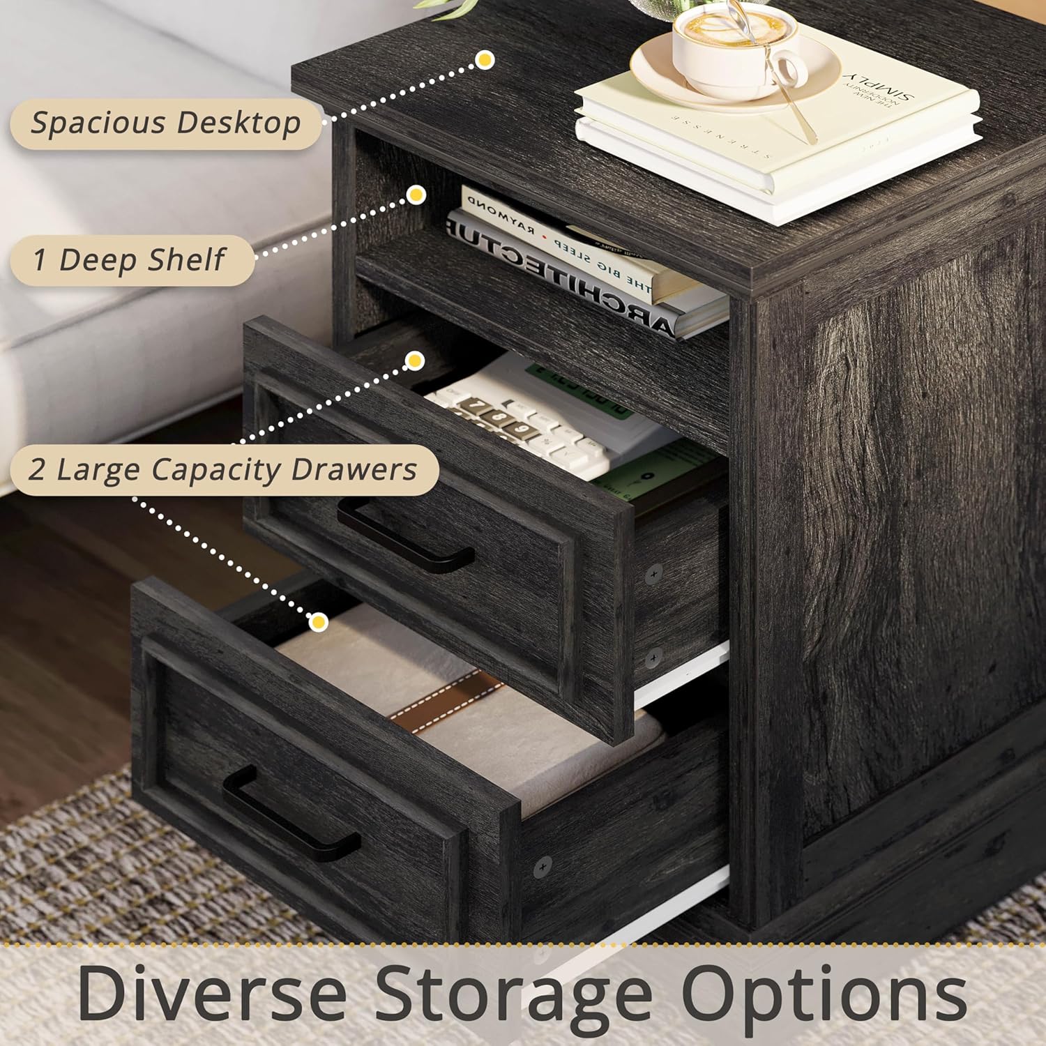 LIKIMIO Roman Column Design Nightstand