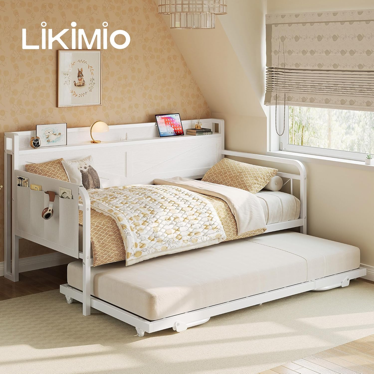 LIKIMIO Trundle Sofa Bed Frame