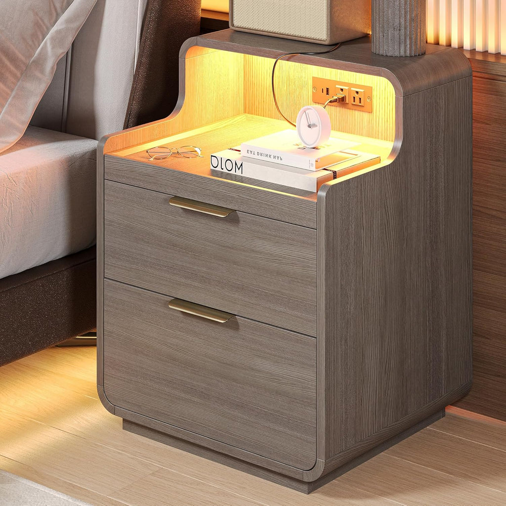 LIKIMIO Pull-Out Shelf Nightstand