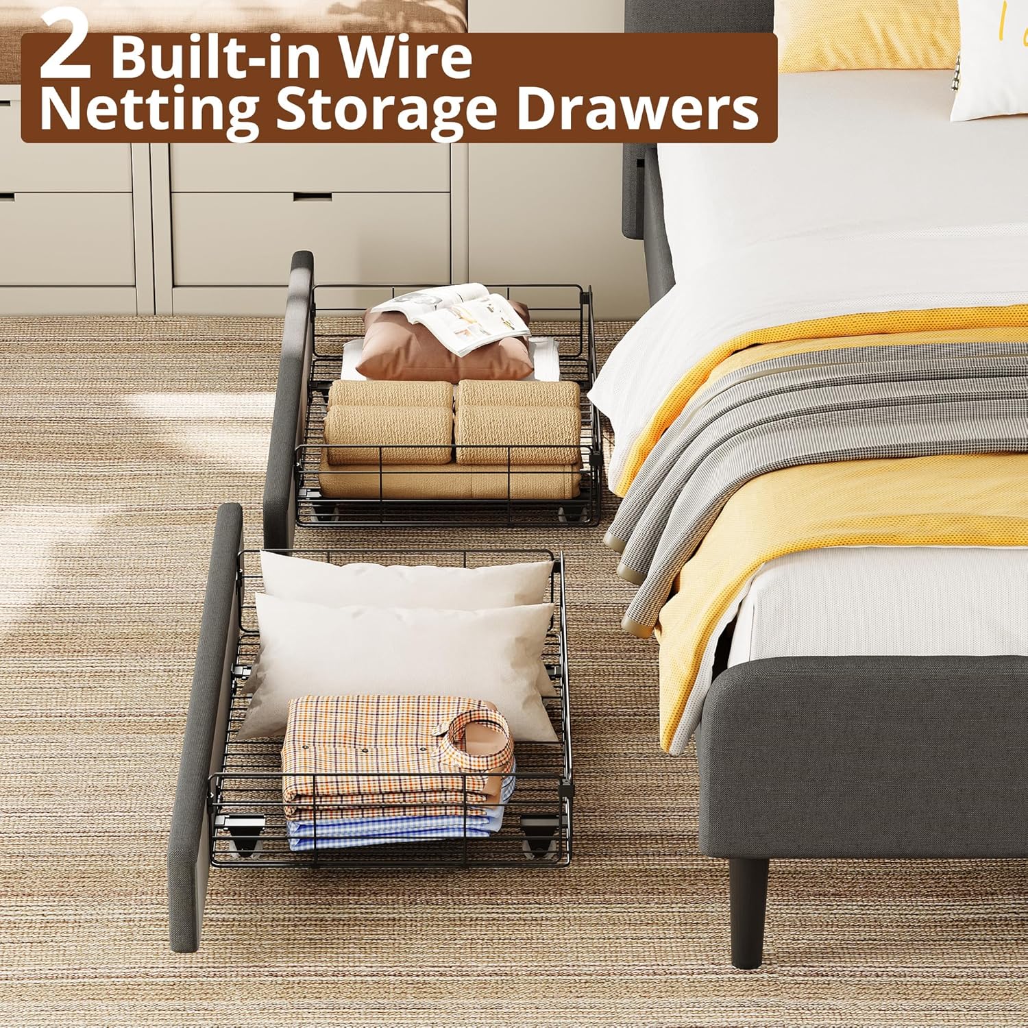LIKIMIO Adjustable Bed Rails Corner Bed 