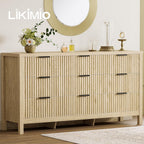 LIKIMIO Wave-patterned Nine-drawer Chest of Drawers (59”)