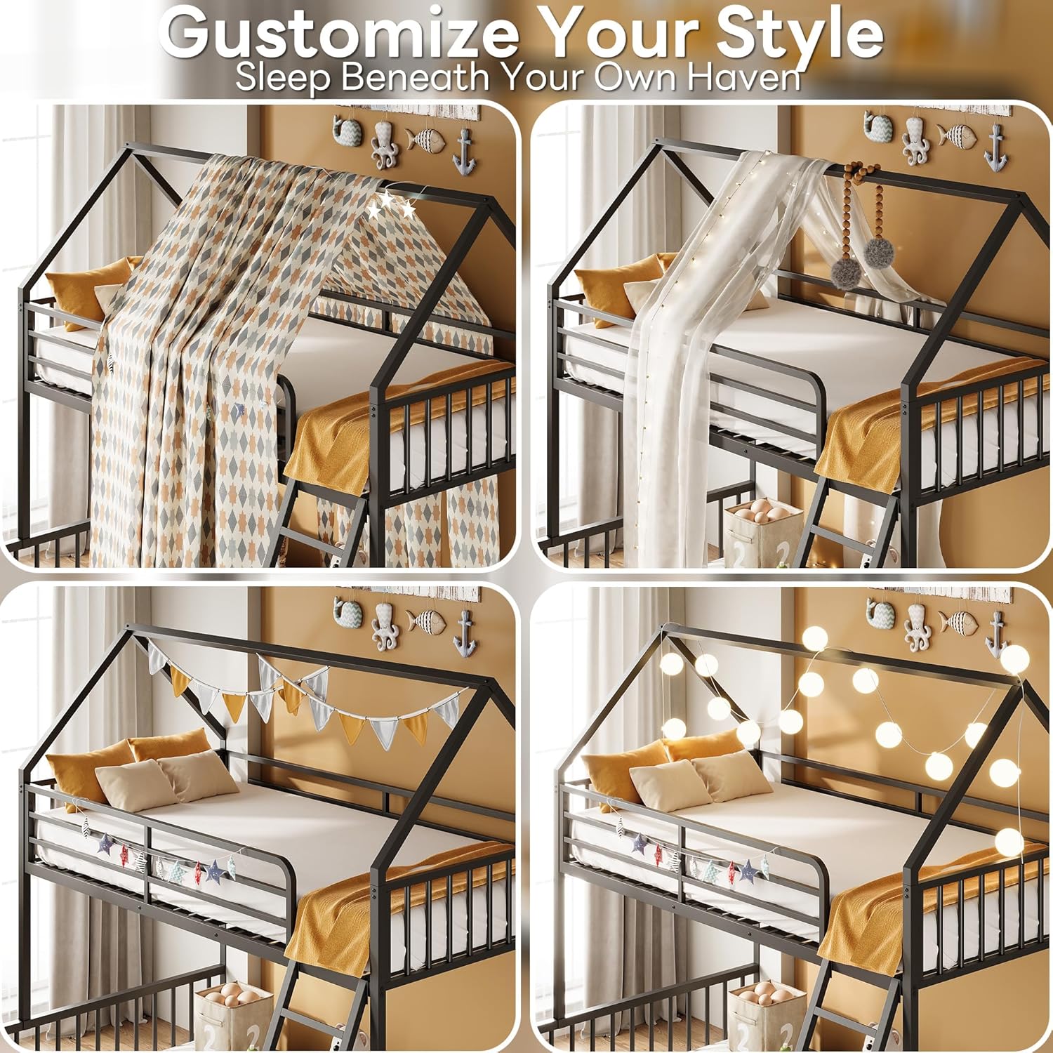 LIKIMIO House Shaped Bunk Bed