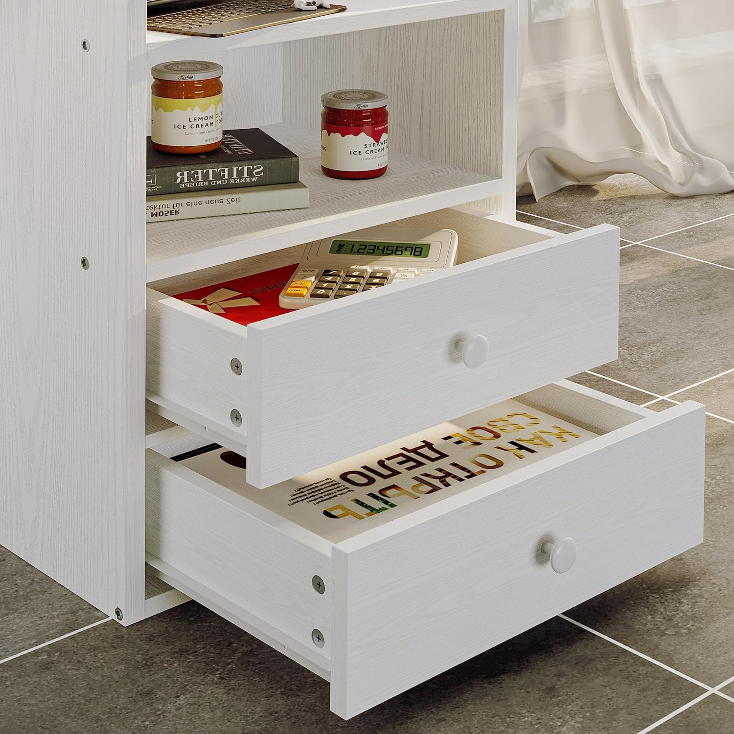 LIKIMIO Charging Station & Partition End Table