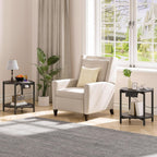 LIKIMIO 2-Tier Round End Table （15.8“）