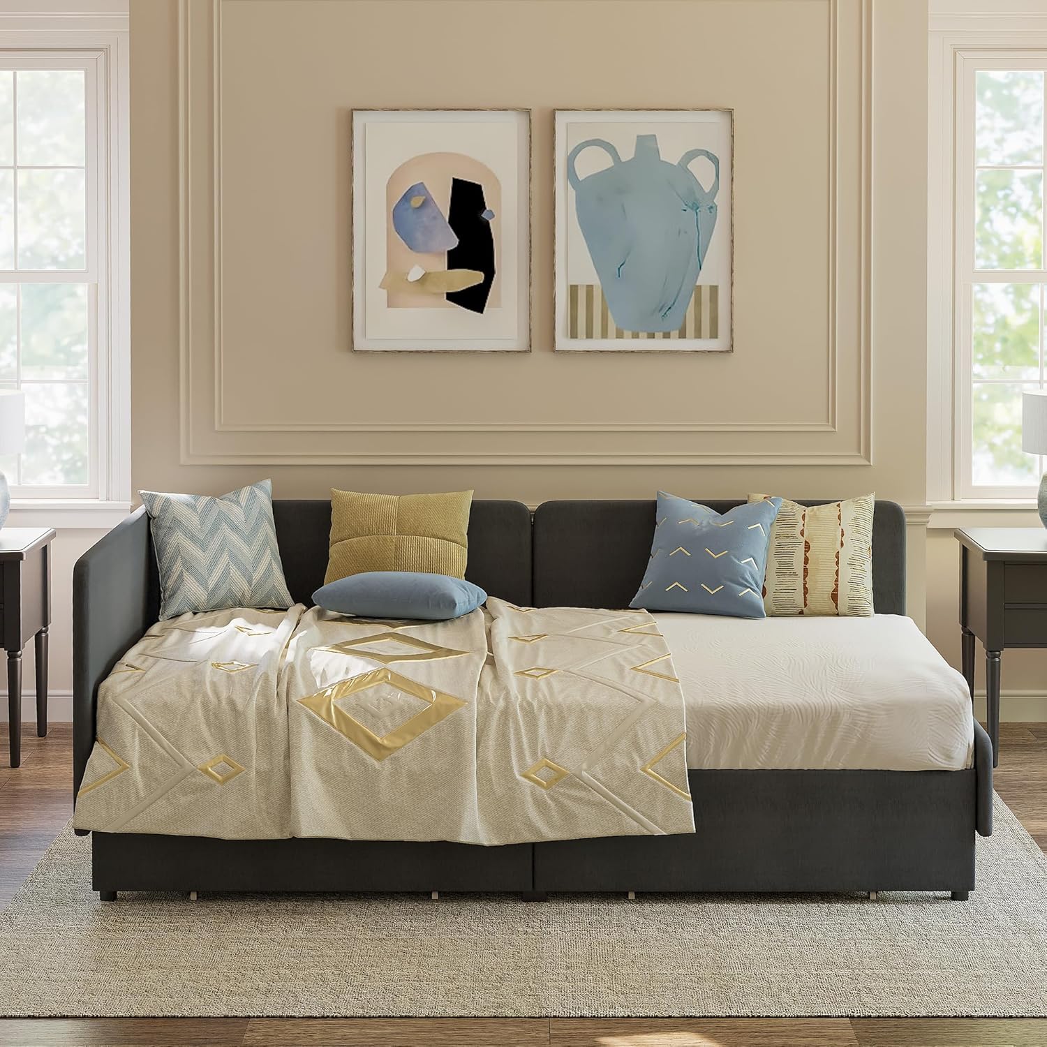 LIKIMIO Adjustable Bed Rails Corner Bed 