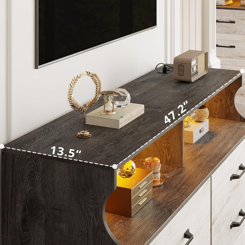 LIKIMIO Wooden Farmhouse Chests & Dresser (47")