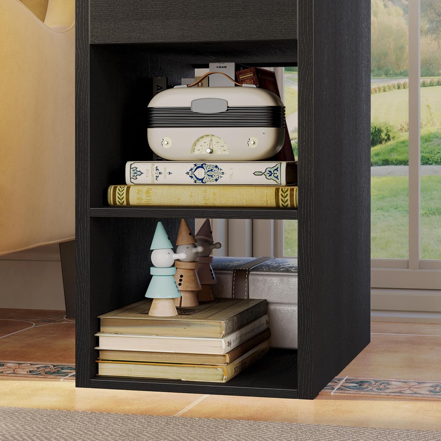 LIKIMIO Flip-Top Storage Side Table