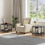 LIKIMIO 2-Tier Round End Table （23.6”）