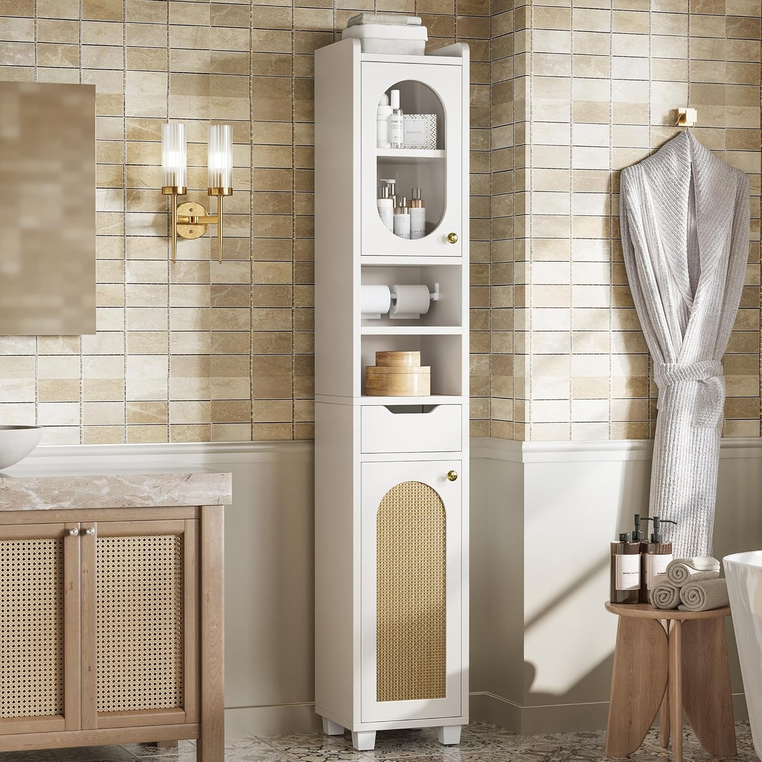 LIKIMIO Slim Freestanding Storage Cabinet（69“）