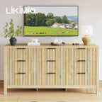 LIKIMIO Wave-patterned Nine-drawer Chest of Drawers (59”)