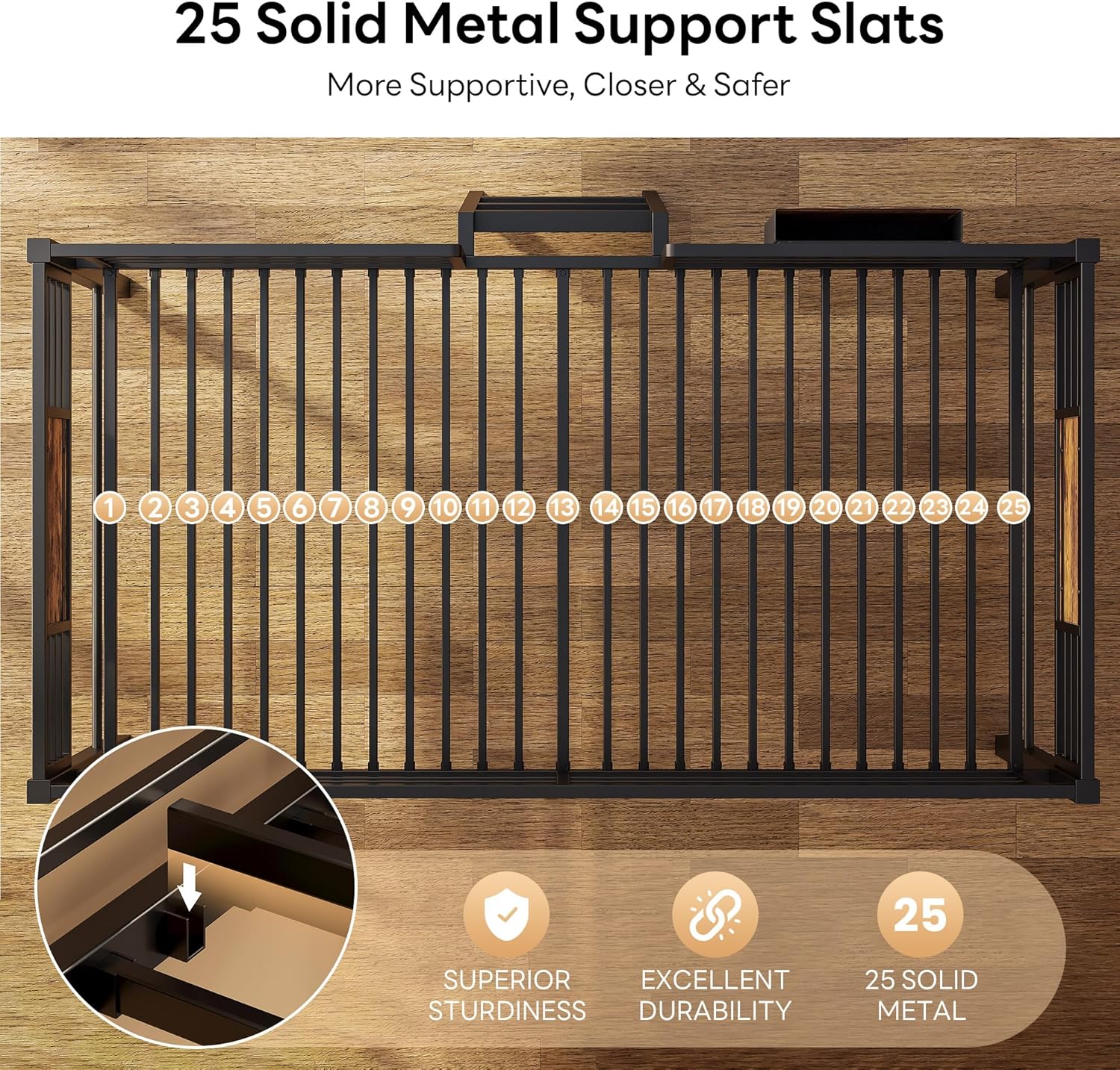 LIKIMIO Low Loft Bed with 2 Storage Vabinets