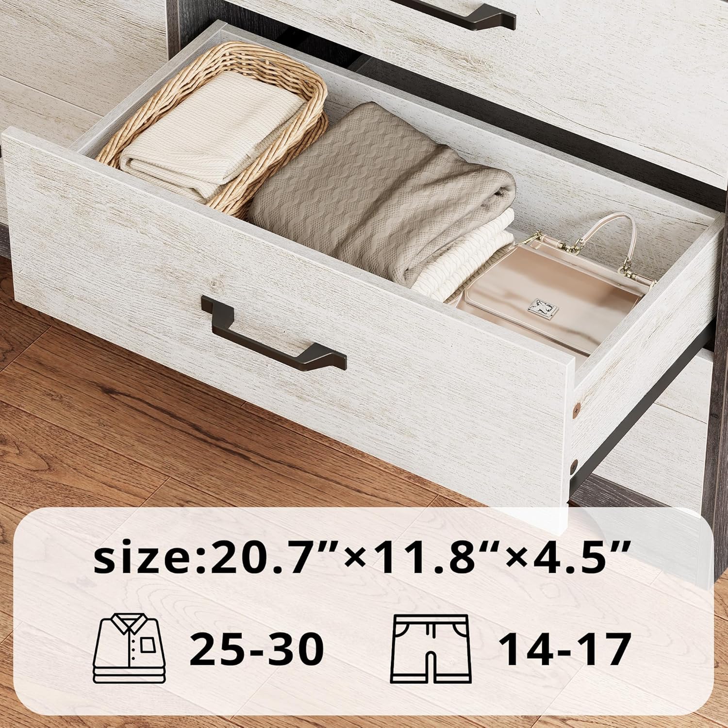 LIKIMIO Tall Wooden Nightstand（34.2“）