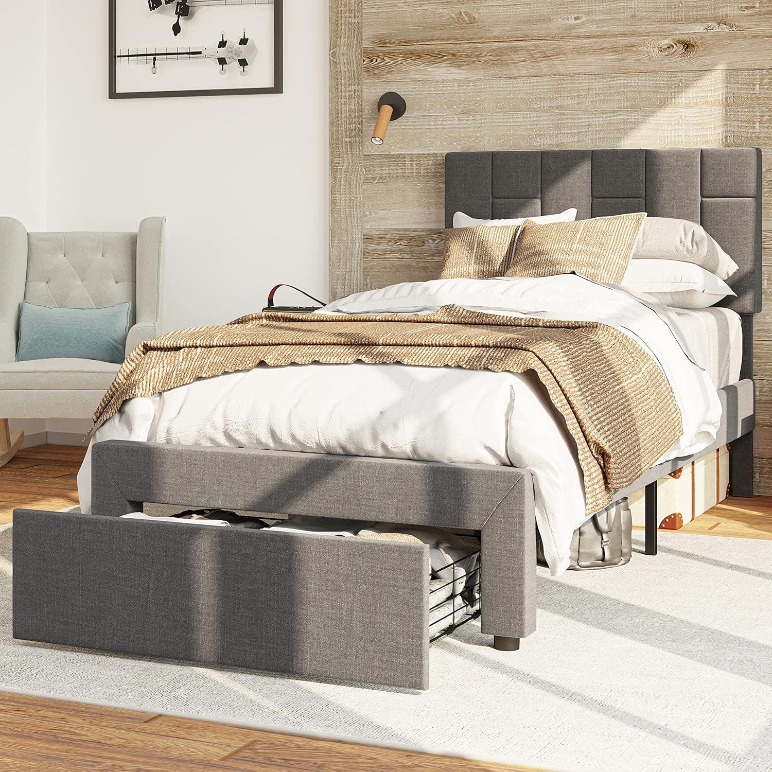 LIKIMIO Storage Bed Frame