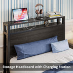 LIKIMIO Drawers and Storage Sockets Bed Frame