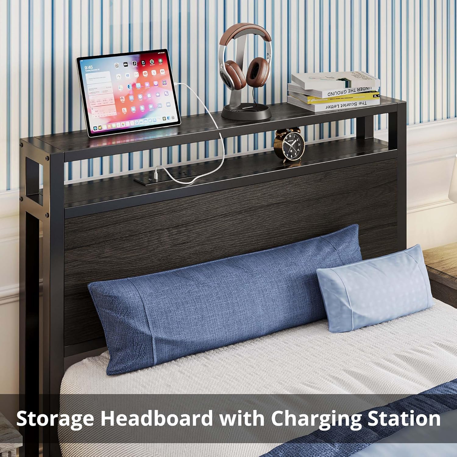 LIKIMIO Drawers and Storage Sockets Bed Frame