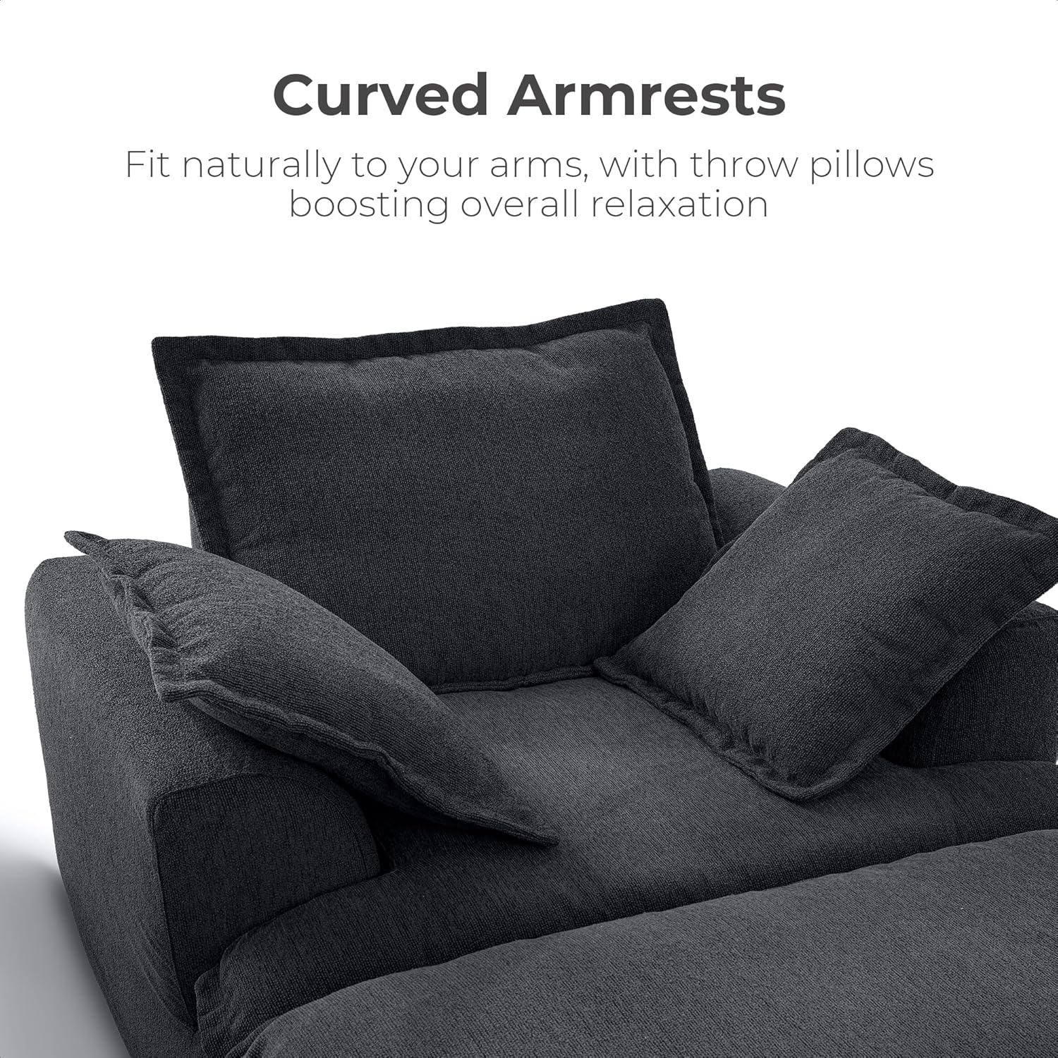 LIKIMIO Chenille Upholstered Sofa Bed（50”）