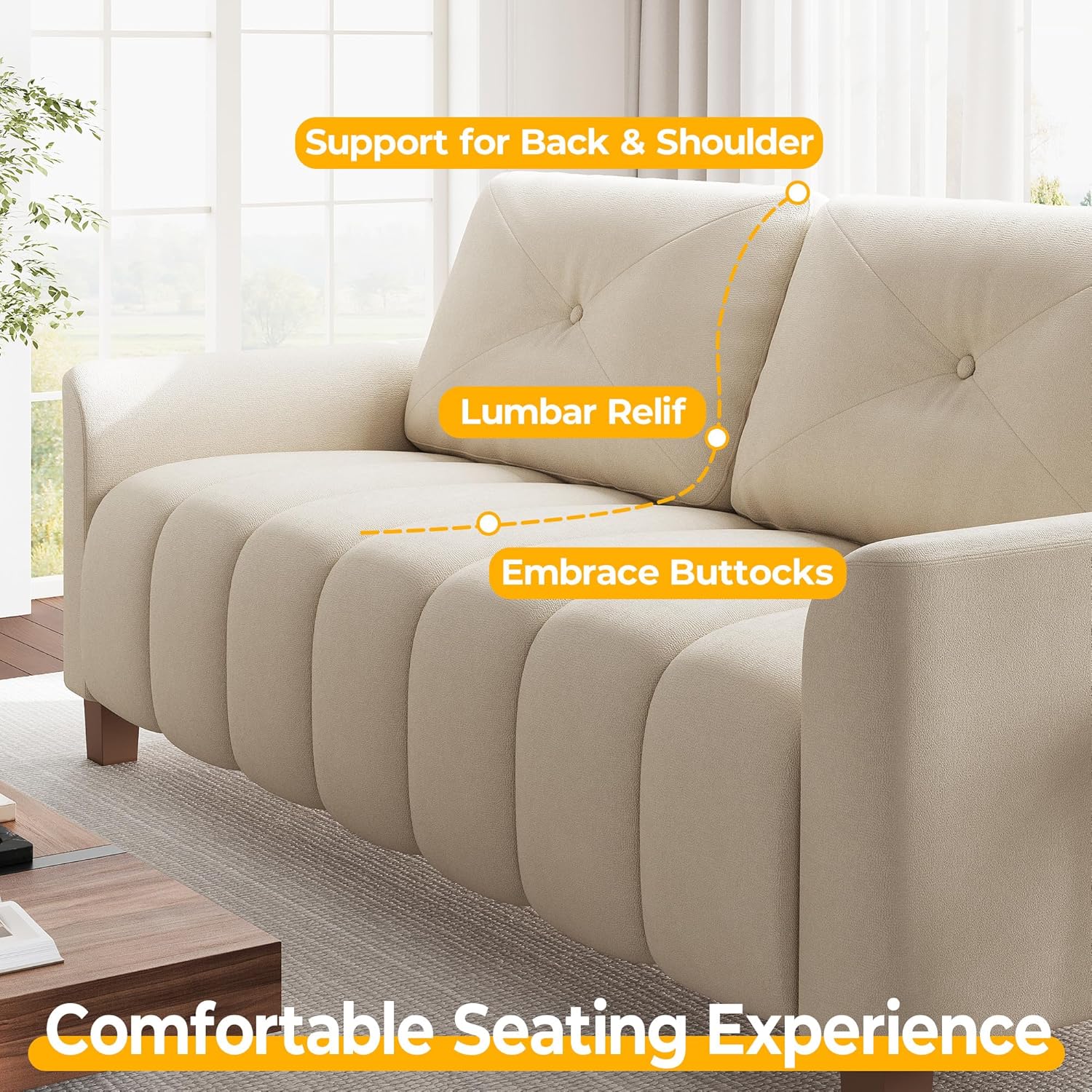 LIKIMIO 79" Clouds Loveseat