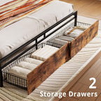 LIKIMIO Charging Storage Bed Frame