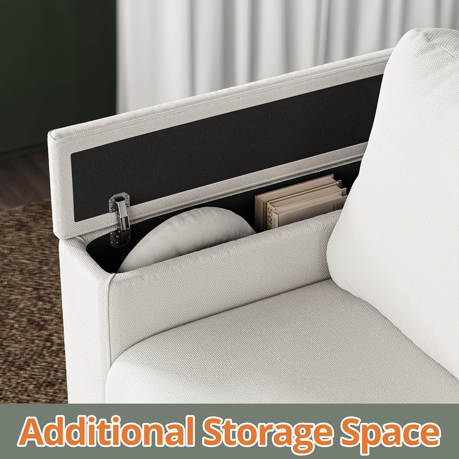 LIKIMIO Storage Wide Armrest Sofa