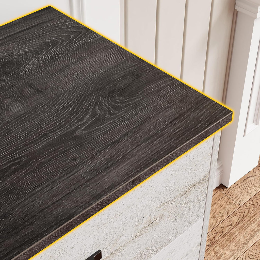 LIKIMIO Tall Wooden Nightstand（34.2“）