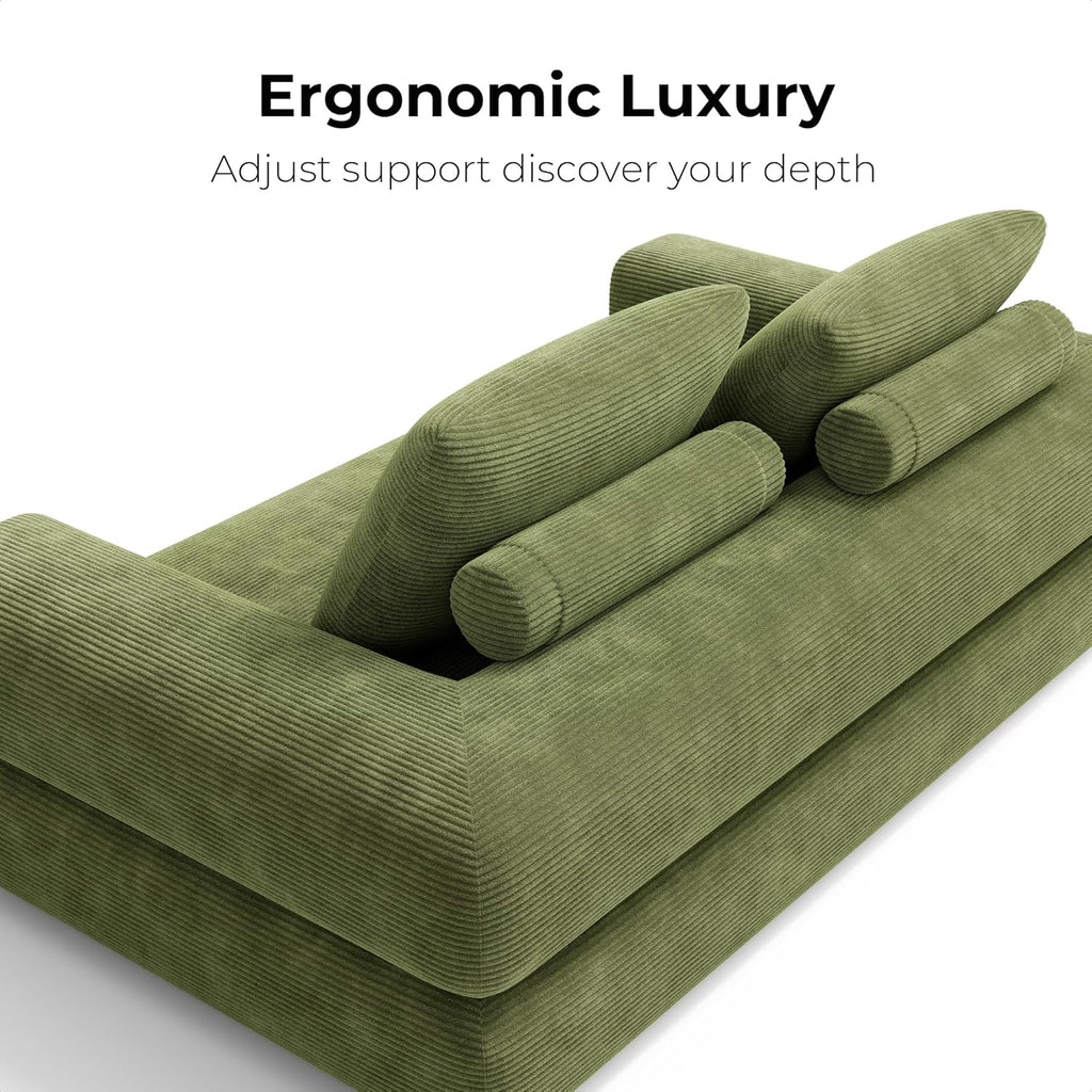 LIKIMIO 3-in-1 Convertible Sofa Bed & Foldable Mattress