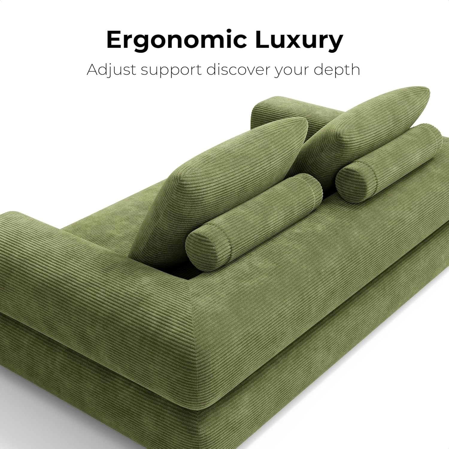 LIKIMIO 3-in-1 Convertible Sofa Bed & Foldable Mattress