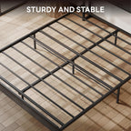 LIKIMIO Wood Grain Bed Frame