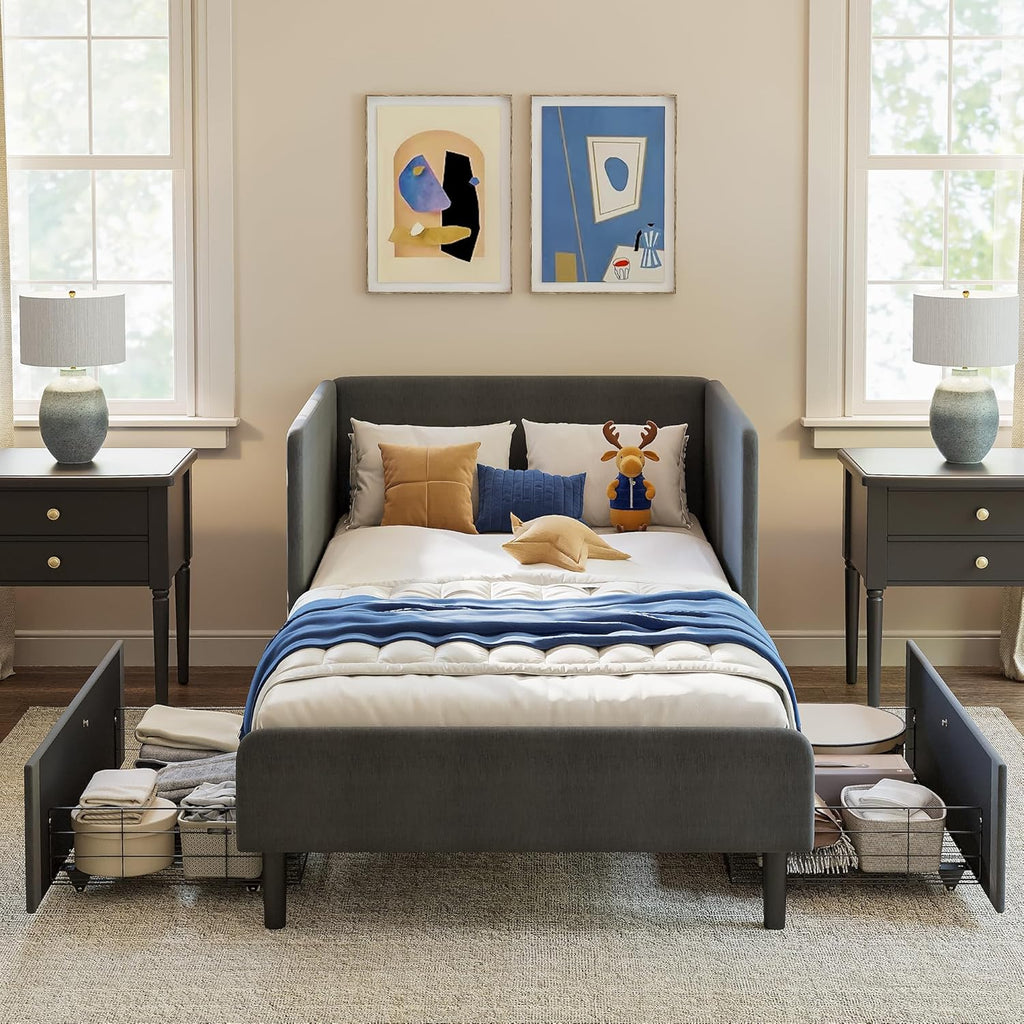 LIKIMIO Adjustable Bed Rails Corner Bed 