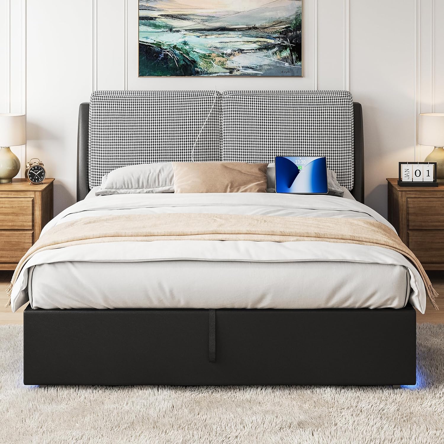 LIKIMIO Lift Up Storage Bed