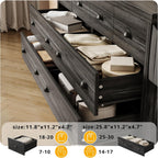 LIKIMIO Wooden 8-Drawers Dresser (59")