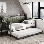 LIKIMIO Storage Trundle Sofa Bed
