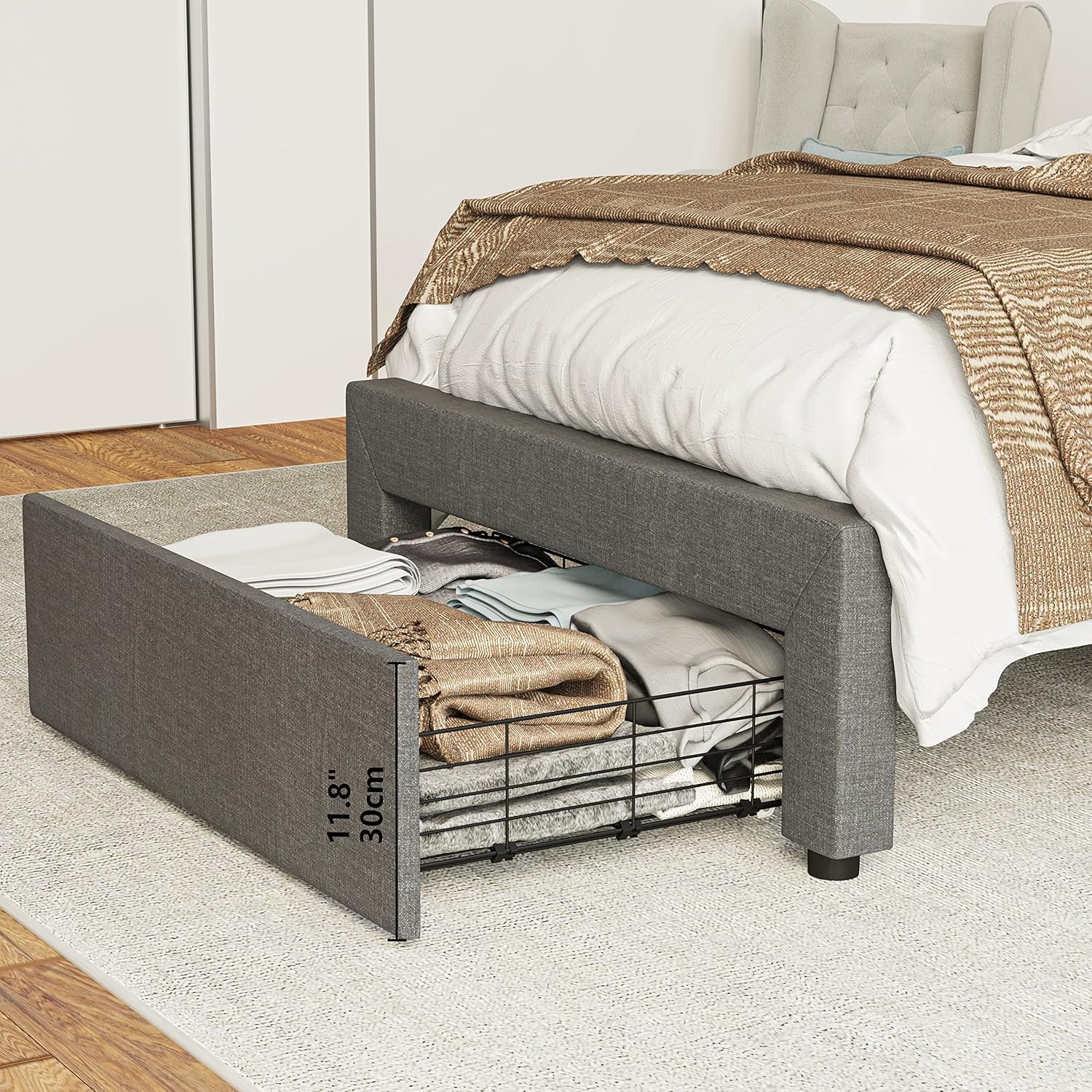 LIKIMIO Storage Bed Frame