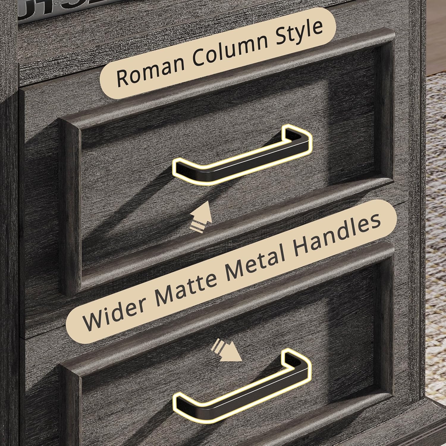 LIKIMIO Rustic Wood Nightstand