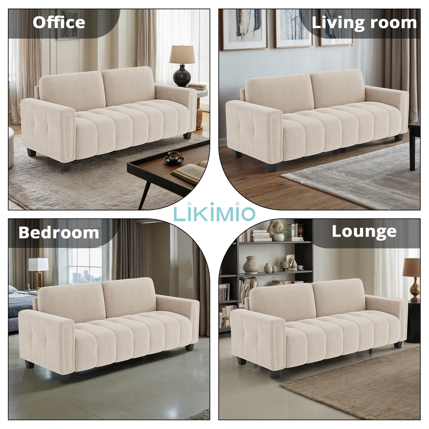 80.7" Modern Sofa Couch with Extra Deep Seats