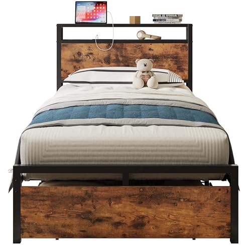 LIKIMIO Drawers and Storage Sockets Bed Frame
