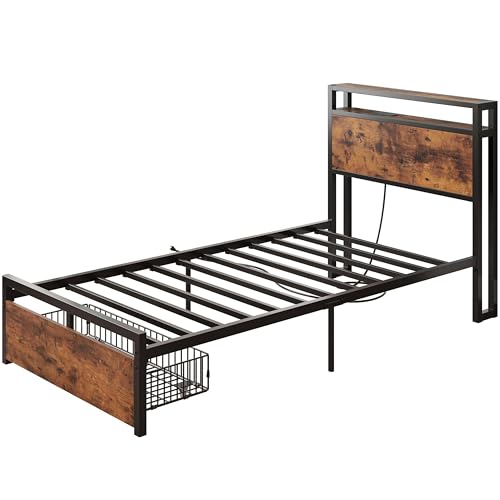 LIKIMIO Drawers and Storage Sockets Bed Frame