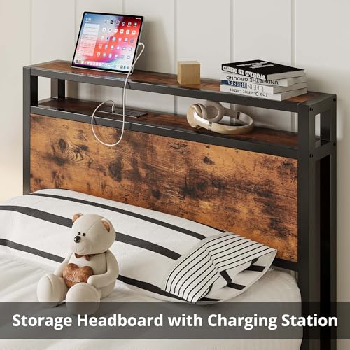 LIKIMIO Drawers and Storage Sockets Bed Frame