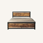LIKIMIO Walnut Bed Frame