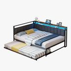 LIKIMIO Upholstered Storage Corner Bed