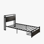 LIKIMIO Drawers and Storage Sockets Bed Frame
