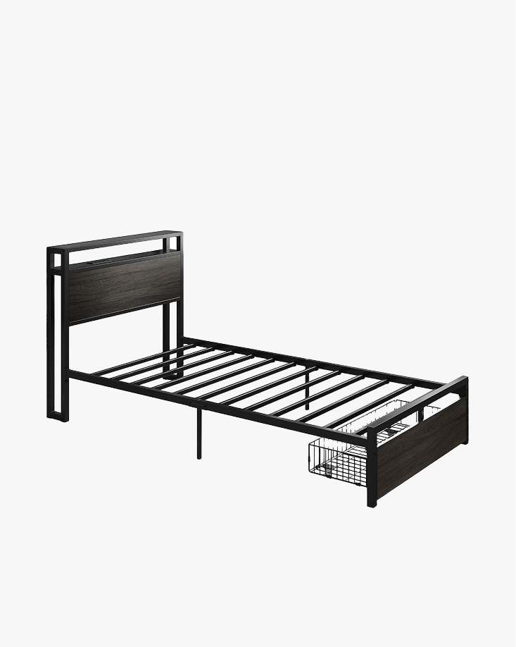 LIKIMIO Drawers and Storage Sockets Bed Frame