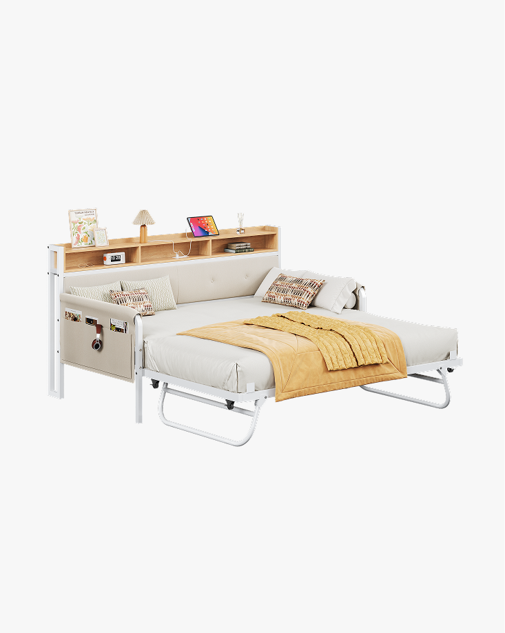 LIKIMIO Storage Sofa Bed on Casters